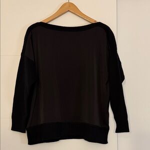 Donna Karan Off-the-Shoulder Black Sweater